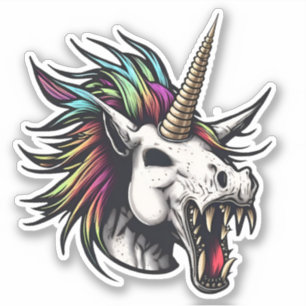 Adesivo Punk Zombie Unicorn