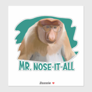 Adesivo Punny Proboscis Monkey