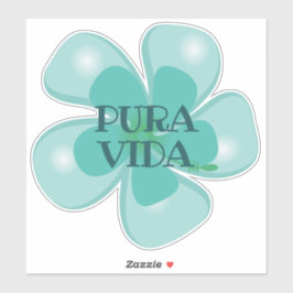 Adesivo Pura Vida Hibiscus Custom-Cut Vinyl Sticker