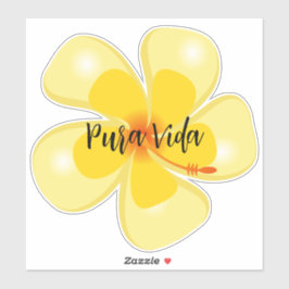 Adesivo Pura Vida Hibiscus Custom-Cut Vinyl Sticker