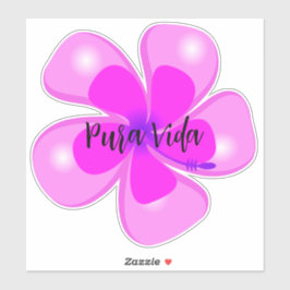 Adesivo Pura Vida Hibiscus Custom-Cut Vinyl Sticker