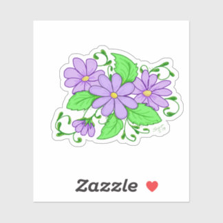 Adesivo Purple Flower Artistic design sticker