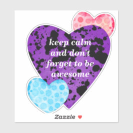 Adesivo Purple heart vibrant red love