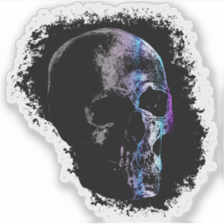 Adesivo Púrpura Azul SKULL