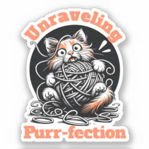 Adesivo Purr-fecundação: Gato Gato Gato Grito Tangido em F