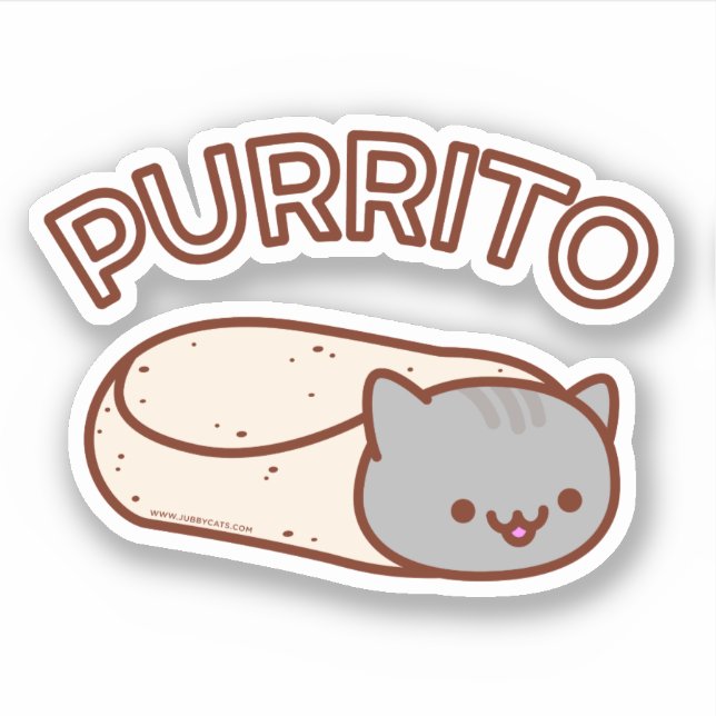 Adesivo PURRITO Cat Burrito Sticker (Frente)