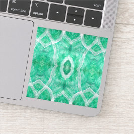 Adesivo Push Abstract Light Green White Watercolor Art