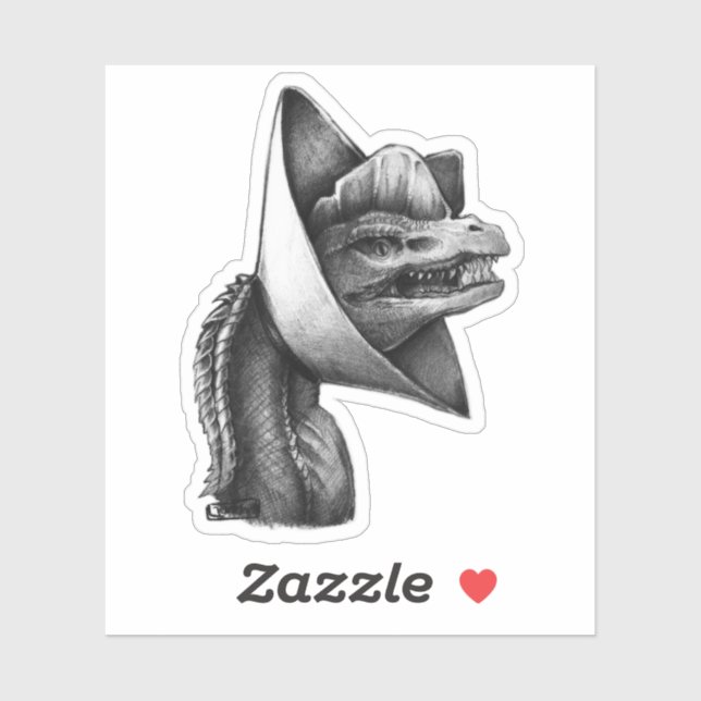 Adesivo PygmyPets "Dennis" Dilophosaurus - Sticker (Folha)