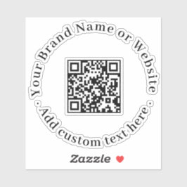 Adesivo QR Code Minimal Logo Business Promo label