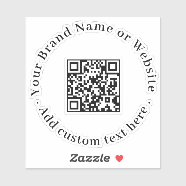 Adesivo QR Code Minimal Logo Business Promo label (Folha)