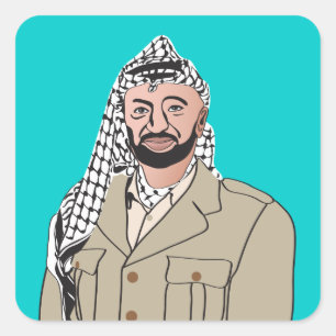 Adesivo Quadrado ياسرعرفات de Yasser Arafat  