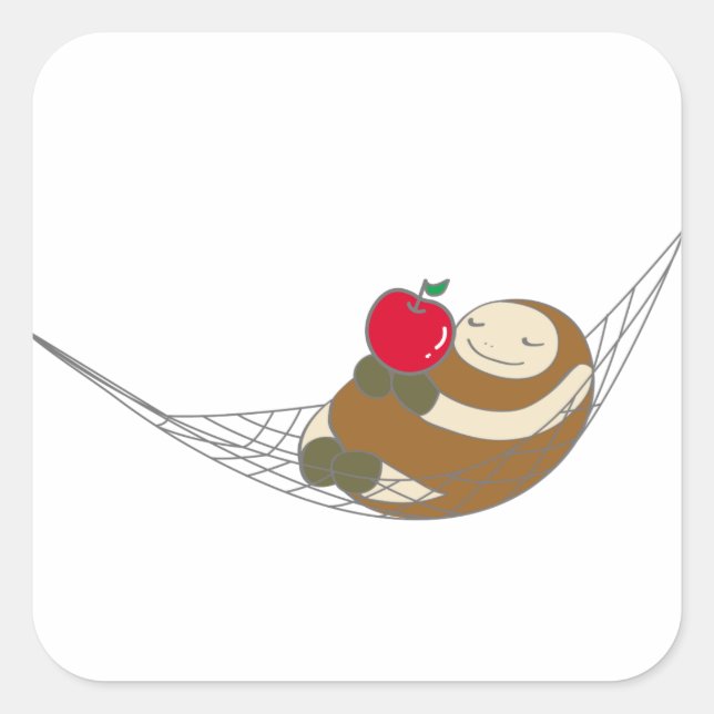 ADESIVO QUADRADO なまけたろうステッカー　たろう (Frente)