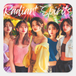 Adesivo Quadrado デジタルヒューマンアイドル「Radiant Dreams」　配信記念シール