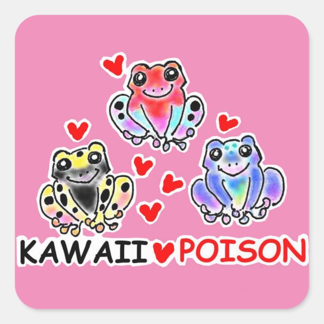 ADESIVO QUADRADO ヤドクガエルちゃん ラウンドシール (Frente)