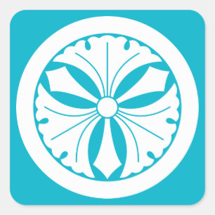 ADESIVO QUADRADO 丸に剣三つ銀杏