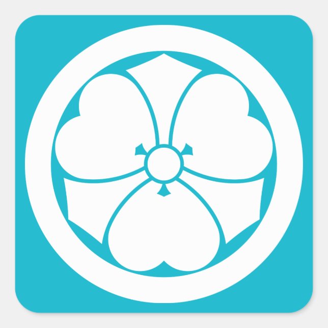 ADESIVO QUADRADO 丸 に 剣 酢 草 漿 (Frente)