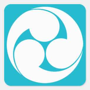 ADESIVO QUADRADO 左三つ巴(地抜き)