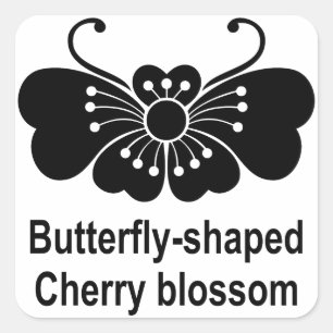 ADESIVO QUADRADO 桜胡蝶