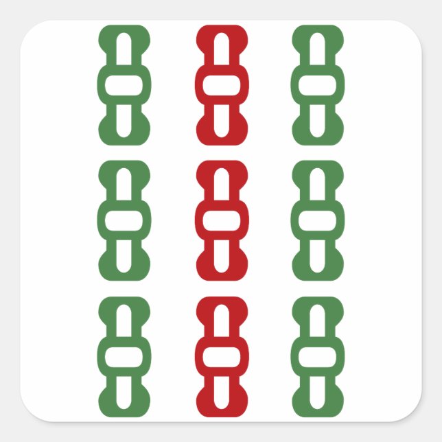 ADESIVO QUADRADO 麻雀牌 9索 / NINE OF BAMBOOS -MAHJONG TILE- (Frente)