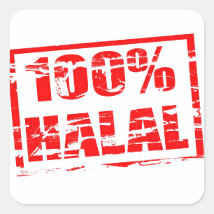 Adesivo Quadrado 100% halal