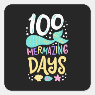 Adesivo Quadrado 100th Day of School 100 Days 28
