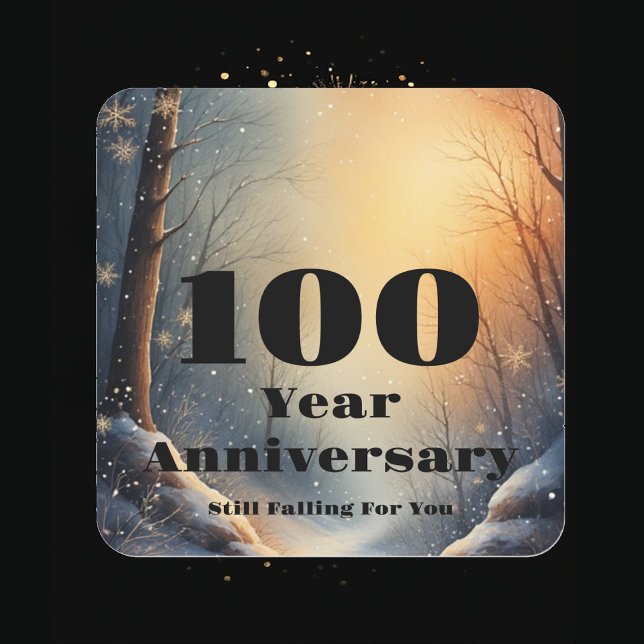 Adesivo Quadrado 100th Year Anniversary Still Falling For You Bond (100th Year Anniversary Still Falling For You Bond Square Sticker)