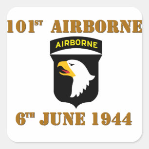 Adesivo Quadrado 101st Airborne D-Day Normandy