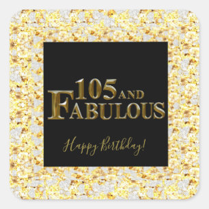 Adesivo Quadrado 105 Aniversário