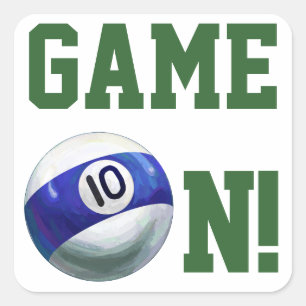 Adesivo Quadrado 10 Ball