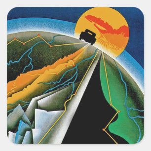 Adesivo Quadrado 10o Reunião de Monte - Carlo do automóvel