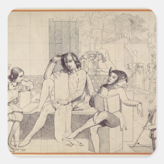Adesivo Quadrado 12.a noite, c.1850 (Frente)