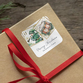 Adesivo Quadrado 12 dias de Natal