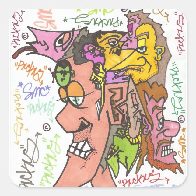 Adesivo Quadrado 13 aparelhos ao quadrado (Frente)