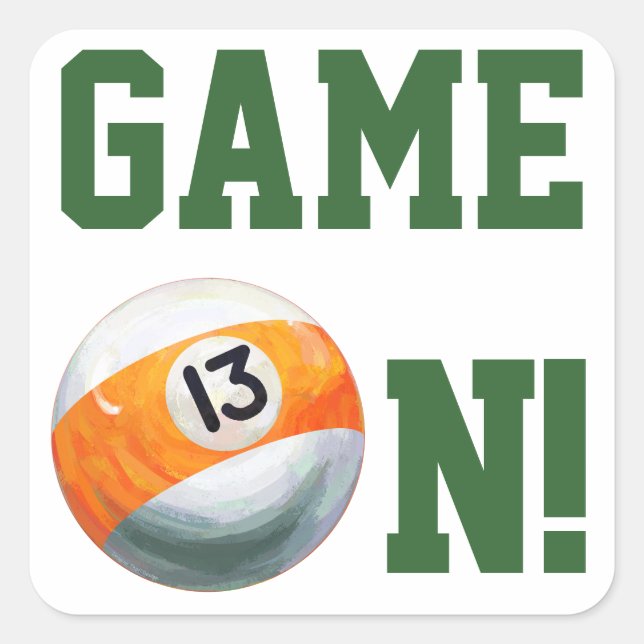 Adesivo Quadrado 13 Bola (Frente)