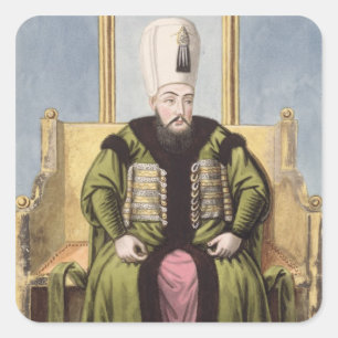 Adesivo Quadrado 1590-1617) sultões de Ahmed I (1603-17, 'de uma