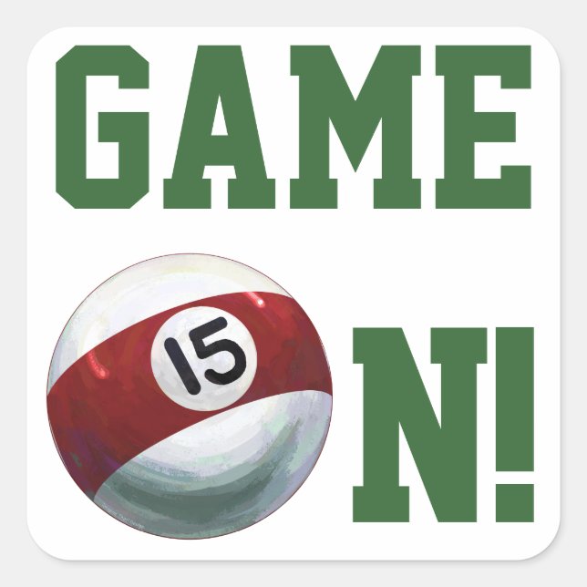 Adesivo Quadrado 15 Ball (Frente)