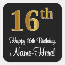 16.º aniversário - Exame Dourado elegante Luxurios