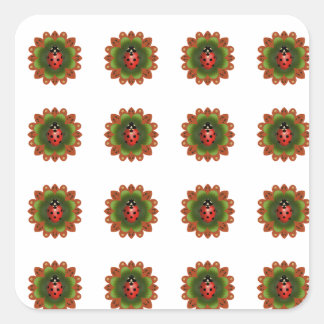 Adesivo Quadrado 16 Ladybug Sticker