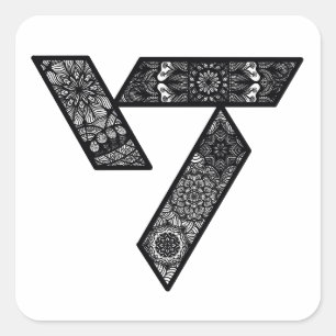 Adesivo Quadrado 17 autocolantes