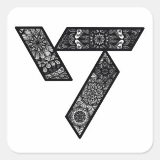 Adesivo Quadrado 17 autocolantes