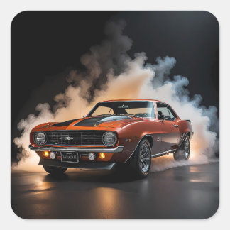 Adesivo Quadrado 1969 Chevy Camaro