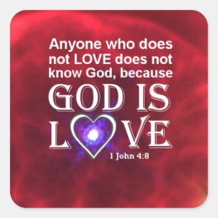 Adesivo Quadrado 1 John 4:8