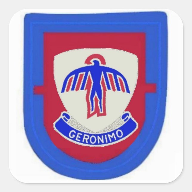 Adesivo Quadrado 1rua Battalion 501rua Infantry Flash and DUI Stick (Frente)