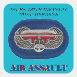 ADESIVO QUADRADO 1RUA BN 187TH INFANTRY 101RUA AERONAVES