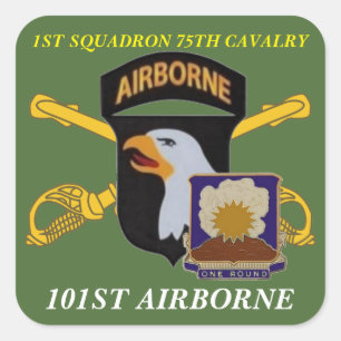 ADESIVO QUADRADO 1RUA SQUADRON 75TH CAVALRY 101RUAS AERONAVES