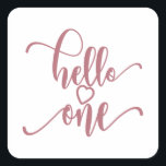 Adesivo Quadrado 1st Birthday Girls Hello One Cute 1 Year Old Baby<br><div class="desc">1st Birthday Girls Hello One Cute 1 Year Old Baby - The perfect and cute 1st birthday gift for baby kids girls! Makes a great outfit or decoration for a birthday party. Awesome gift for your friend or sister,  daughter or niece!</div>