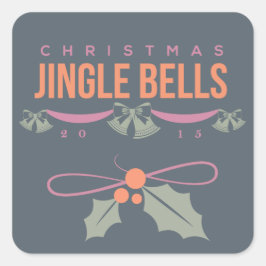 Adesivo Quadrado 2015 Jingle Bells Stickers