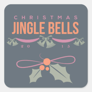Adesivo Quadrado 2015 Jingle Bells Stickers