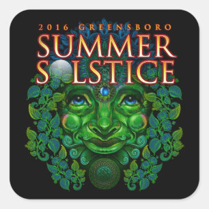 Adesivo Quadrado 2016 Festival de Solstício de Verão de Greensboro