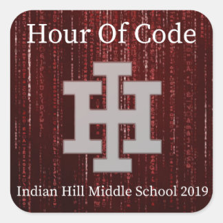 Adesivo Quadrado 2019 Hour of Code Sticker